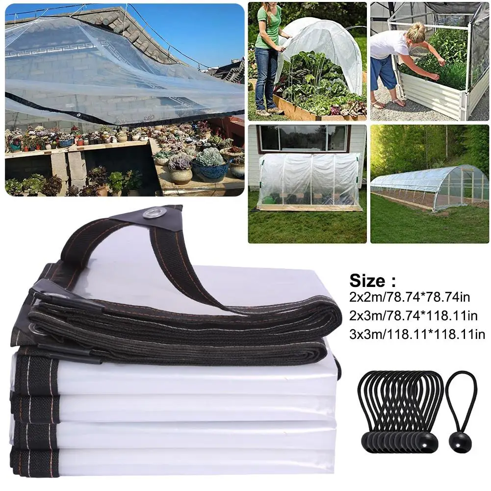 

Transparent Rainproof Poly Tarp Garden Plant Tarp Cover Winter Plant Protection Film