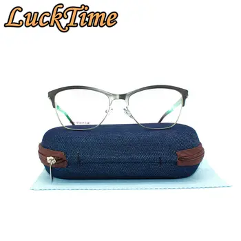 

LuckTime Retro Alloy Men Women Eyeglasses Frame Fashion Metal Women Myopia Glasses Lucky Time Men Women Optical Frame #6051
