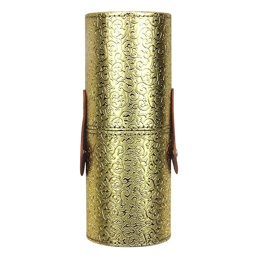 I 1Pcs Makeup brush Holder Fashion PU Convenient Portable Leather Cosmetic Brush Cup Pen Container Case Tube Storage Box#YL5 - Цвет: I