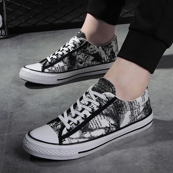 

Casual shoes men 2019 summer classic outdoor wear-resistant printing comfortable breathable vulcanized shoes large size 203