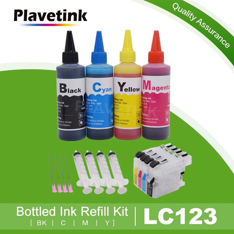 Чернила Plavetink LC123 XL для принтера Brother LC 123 121 125 127 129 DCP-J4110DW J132W J152W J552DW + 400 мл |