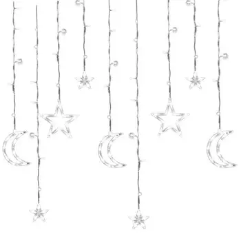 

Durable Moon Star LED Lamp String Fairy String Light 8 Modes Party Decoration Outdoor Festival Romantic 220V 3.5M