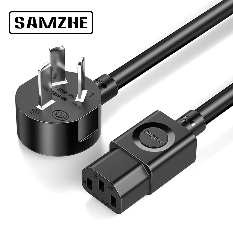 

SAMZHE US Plug Cable Computer Power Cable Extension Cord 1m 1.8 3m US Power Cable For Monitor PSU Antminer Printer
