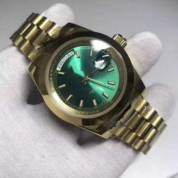 

U1 Luxury Brand Day-date 40mm women men watch automatic Glide Smooth second hand ladies watches luminous mechanical