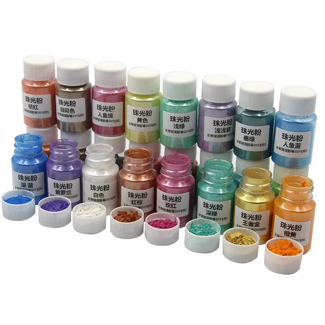 10G Natural Mica Mineral Handmade Soap Colorful Pearlescent Powder Pigment Mica Nail Glitter Pearl Powder Epoxy Resin Pigment 5