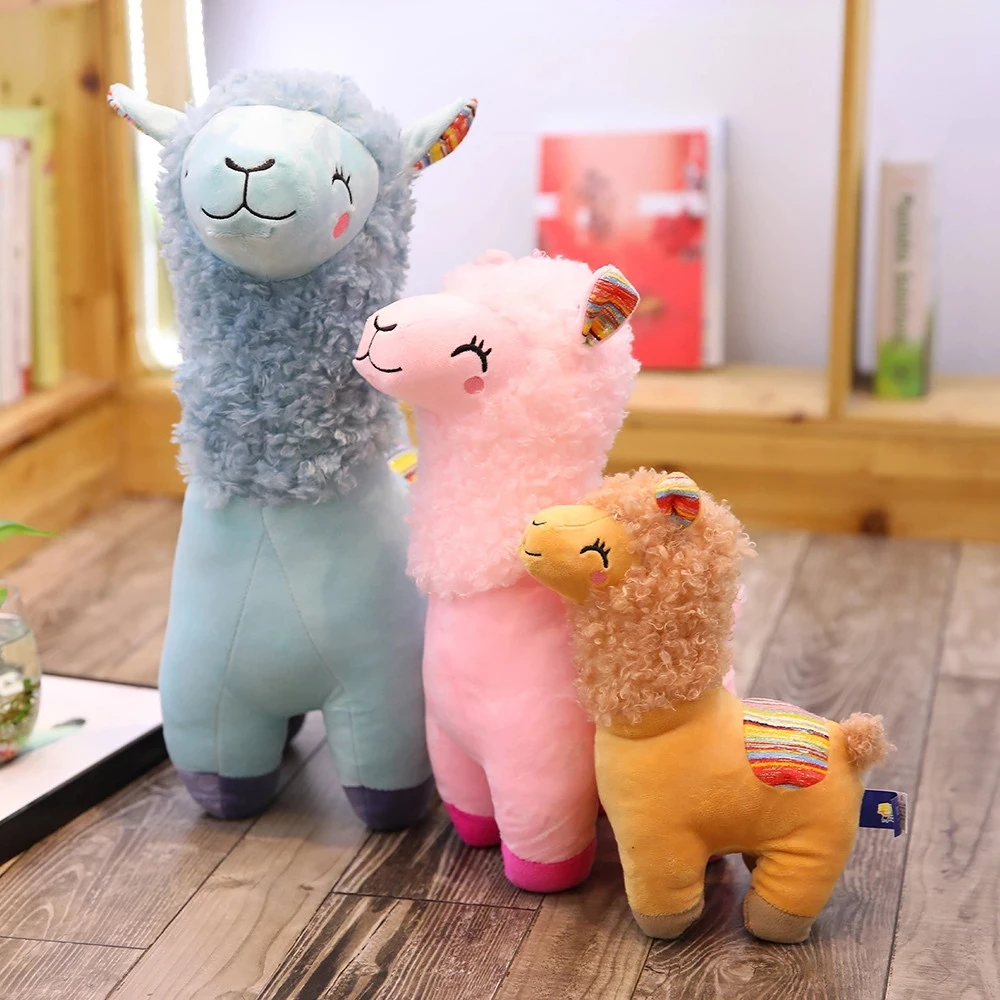4 Colors Kawaii 25-45cm Alpaca Llama Plush Toy Doll Animal Stuffed Dolls Soft For Kids Birthday Gifts | Игрушки и хобби