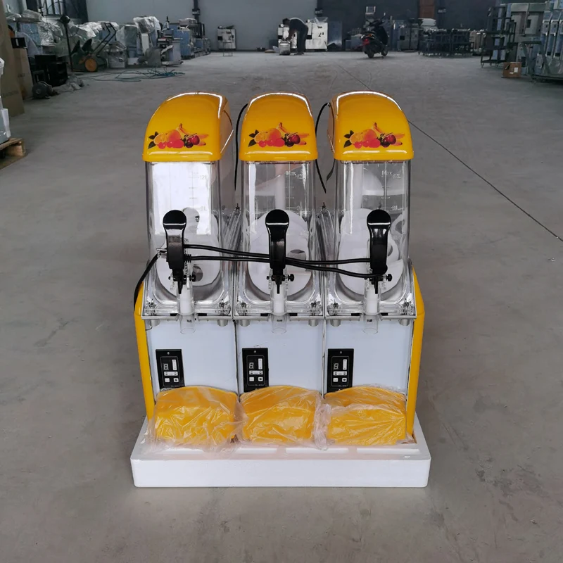 

New Cold Juice Drinks Machine 3 Cylinder Snow Mud Machines Commercial Snow Melting Sand Ice Maker