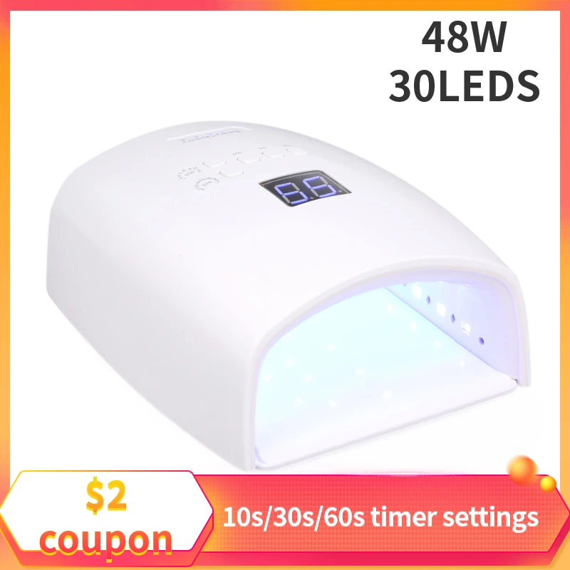 

48W Nail Dryer UV LED Lamp for Nails Gel Curing Wireless LCD Display Manicure Tool Quick Drying Machine For All Gels Polish