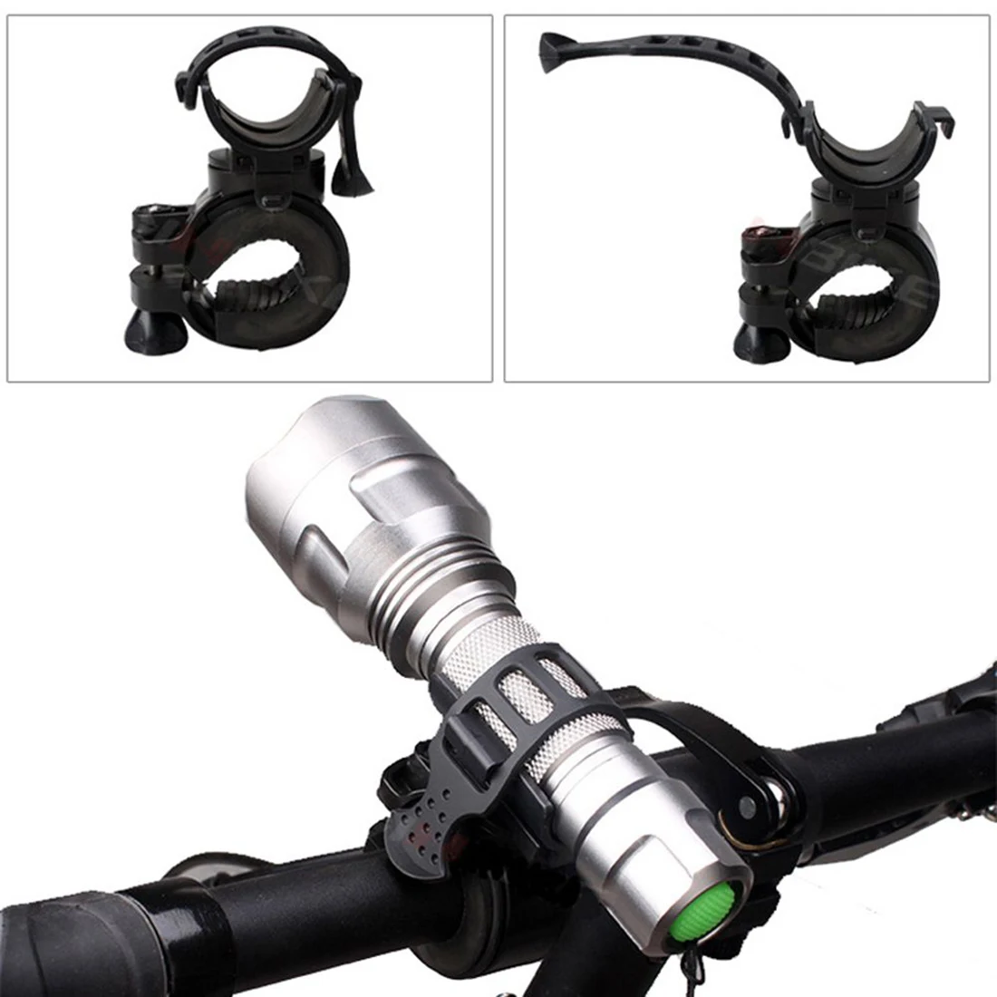 

Bicycle Light Holder Bike Lantern Bracket Flashlight Torch Mount Clamp Lamp Clip Cycling LED Lights Device Installation Parts