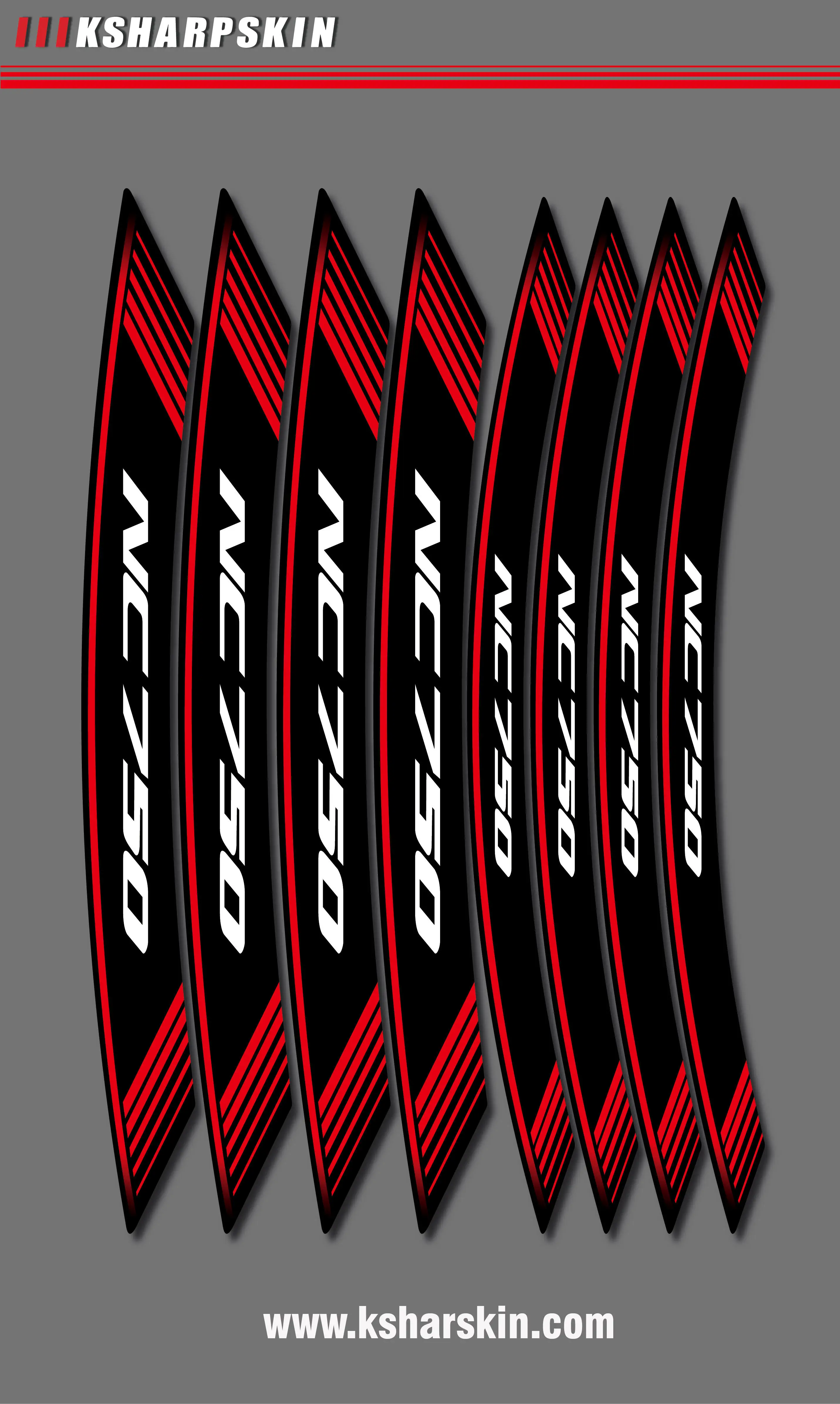New personality motorcycle sticker tire decal reflective decorative wheel film suitable for HONDA NC750