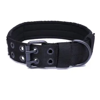 

New 4 layer thicken nylon Pet Collar Medium and Large dog collar Double breasted big dog leash lead Super strong Traction rope
