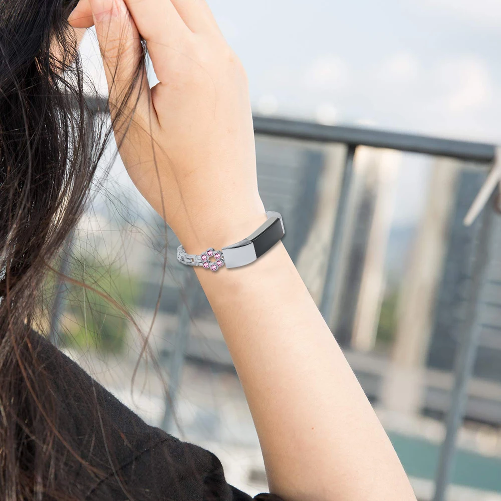 Joyozy элегантный в форме бриллианта дамы браслет ремешок для fitbit часы Alta для нержавеющей стали металлический ремешок для Fitbit часы Alta band