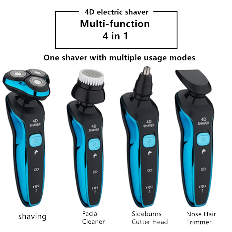 

New Electric Shaver Wet And Dry Full Body Waterproof Electric Beard Trimmer Rechargeable Razor Multifunction Shaver For Men