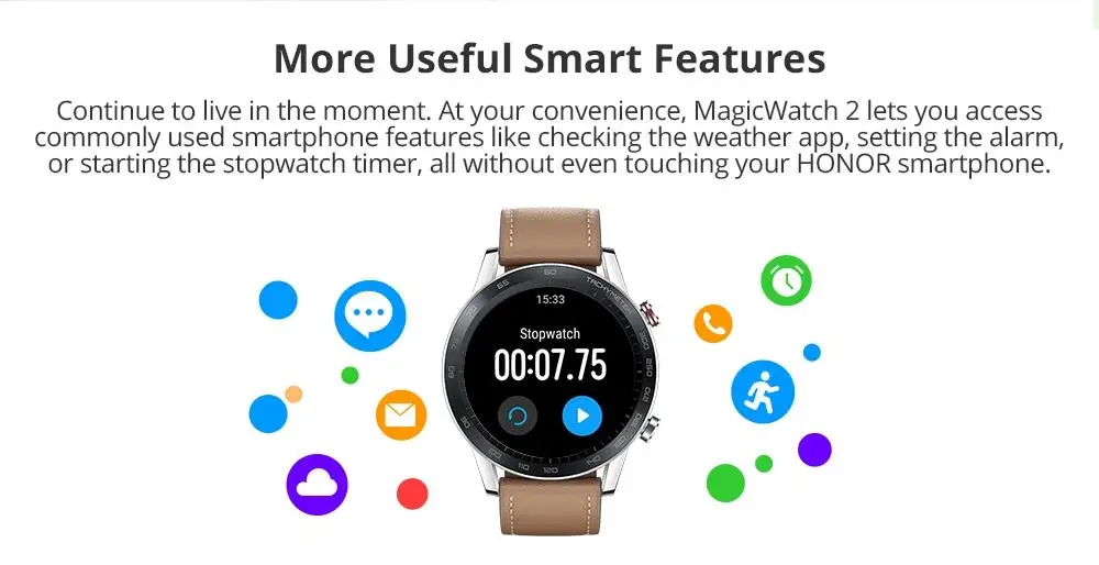 Original Global Version Honor Magic 2 Smart Watch 46MM 1.39 AMOLED Always-on Display 14-Day Battery 5ATM Waterproof GPS Watch 8