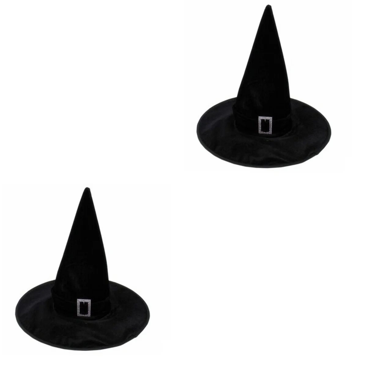 ULTNICE Velour Witch Sorceress Hat Fancy Dress Costume Accessory for Hallowen Party Black 