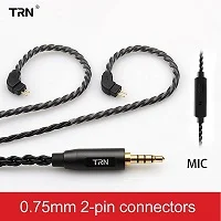 TRN 6 Core 3,5 мм разъем Модернизированный посеребренный медный кабель MMCX/2pin Наушники высокой чистоты с микрофоном для TRN X6/IM2/V90/V80/V30 - Цвет: 0.75 With Mic