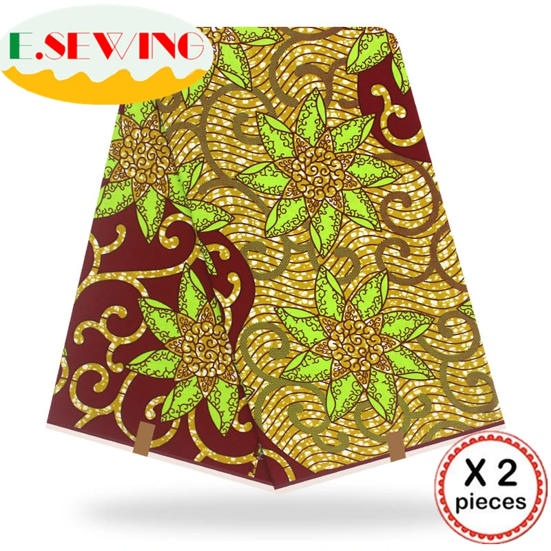 Анкара африканская восковая печатная ткань 12 ярдов Хлопок Воск Гана воск нигерийский стиль для шитья африканские платья одежда 111836