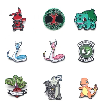 

V118 Wholesale 20pcs/lot Turtle Seed and Elf Metal Enamel Pins and Brooches Backpack Bags Badge Collection Gifts