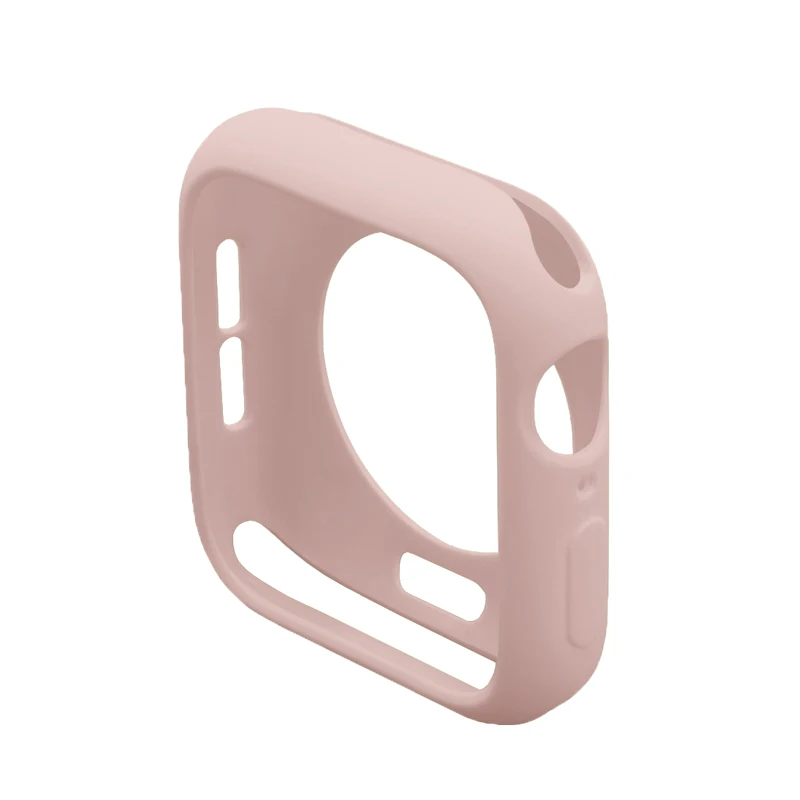 pink Часы чехол для Apple Watch, версии 44/42/40/38 мм крышка осень сопротивление силиконовый чехол-накладка из мягкого ТПУ чехол для наручных часов iWatch серии 5 4 3 2 1 Аксессуары - Цвет: pink