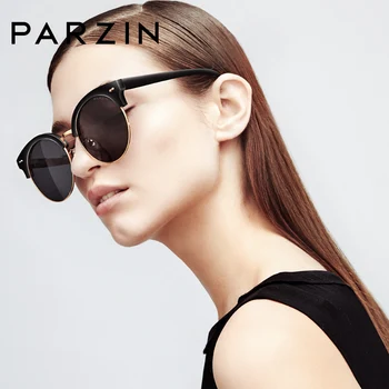 

PARZIN Brand Polarized Women Sunglasses Female Steampunk Round Driving Sun Glasses Summer Luxury Spectacles Summer 9633