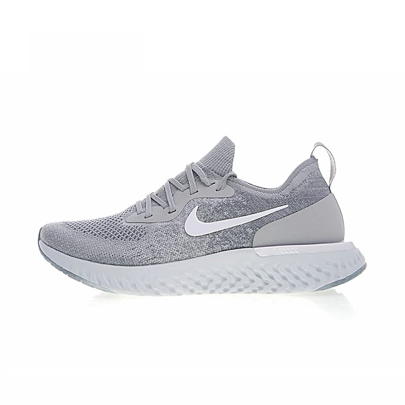 Оригинальные мужские кроссовки Nike Epic React Flyknit для бега, фитнеса, тренировок, дышащие, амортизирующие, прочные, хорошее качество - Цвет: AQ0067-002