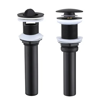 

Full Copper Bathroom Washbasin Black Bouncing Drainer Inter-Platform Basin Overflow Dehyddraing Machine Sewer Pipe