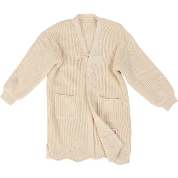 

2020 Autumn Baby Girls Sweaters Big Girls Knitted Cardigan Fashion Autumn Coat Long Style Casual Loose Teen Girls Clothes