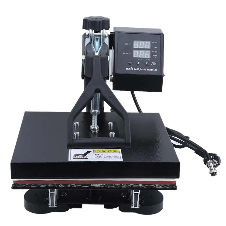 Dual Display Digital Heat Press Machine 600W High Pressure Hydraulic T shirt Heat Transfer Printer For Mug/Football/Bottle/Shoe