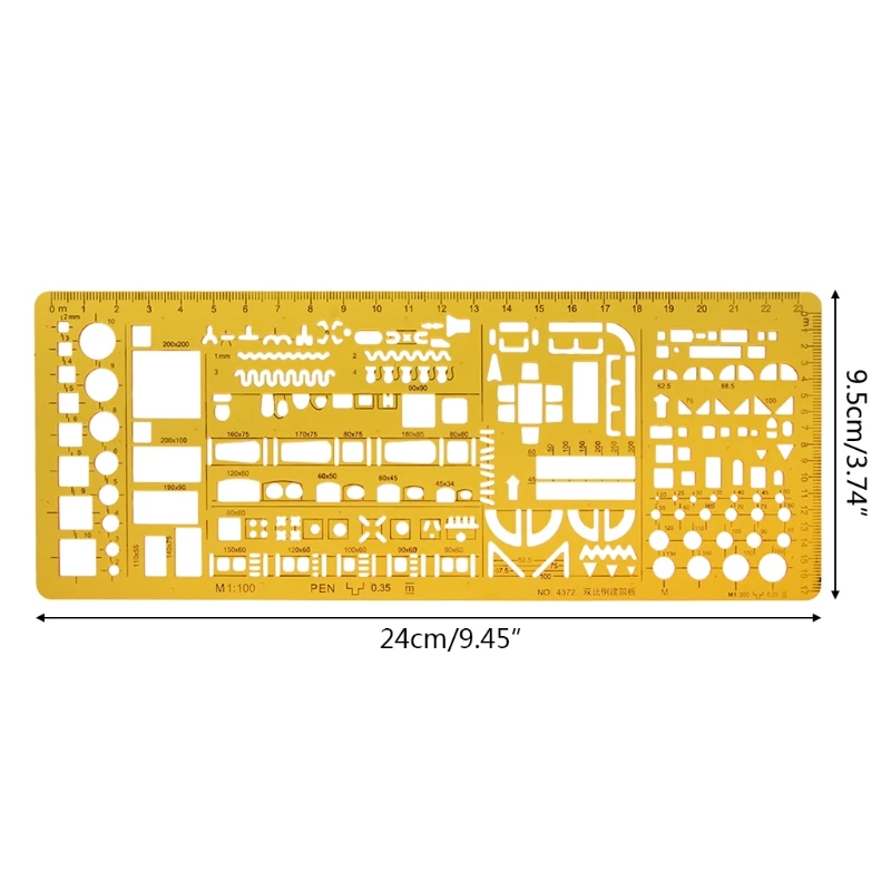 K Resin Template Ruler Stencil Measuring Tool For Drawing Many Size Round Circle LX9A - Цвет: 5AC1100478