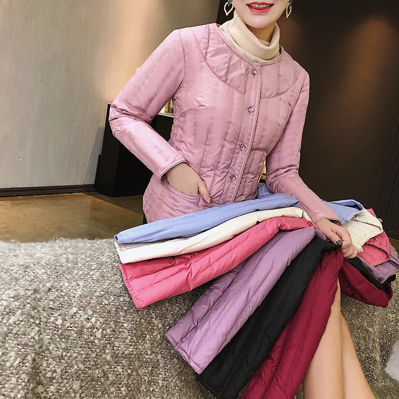 

Women Spring Coat 2020 New Ultra Light White Duck Down Jacket Slim Women Short Puffer Jacket Portable Windproof Down Coat L2638