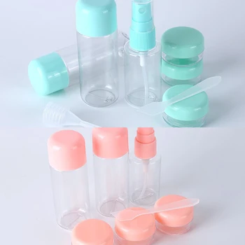 

8Pcs/Set Travel Mini Makeup Cosmetic Face Cream Pot Bottles Plastic Transparent Empty Eyeshadow Make Up Container Bottle