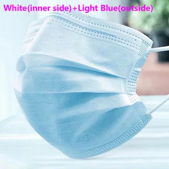 

10PCS Light Blue Mask dust protection Masks Disposable Face Masks Disposable Dust Filter Safety Mask Anti-Dust GOODANPAR