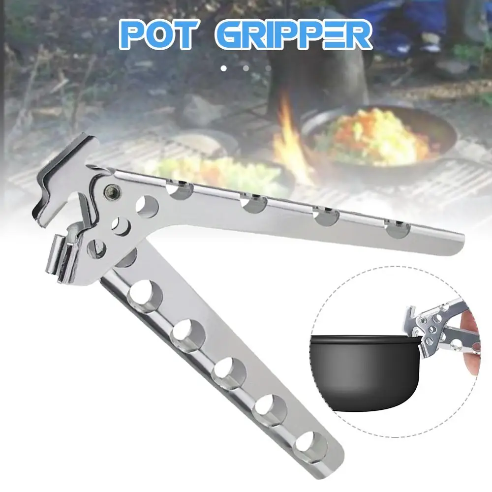 

Camping Pot Pan Gripper Handle Bowl Gripper Outdoor Picnic Cookware Tableware for Tourism Anti-hot Pot Pan Gripper Holder