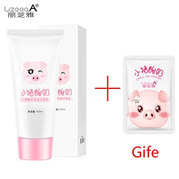 

Piggy Yogurt Cleanser Deep Clean Oil send face mask Control Remover Whitening Moisturizing Shrink Pore Cleanser Skin Care 120g