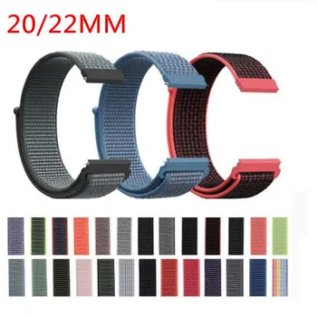 

50pcs 22mm 20mm Nylon Strap for Samsung Gear S3 S2 Sport Frontier Classic Watch Band Galaxy Watch 42mm 46mm Amazfit Bip Strap
