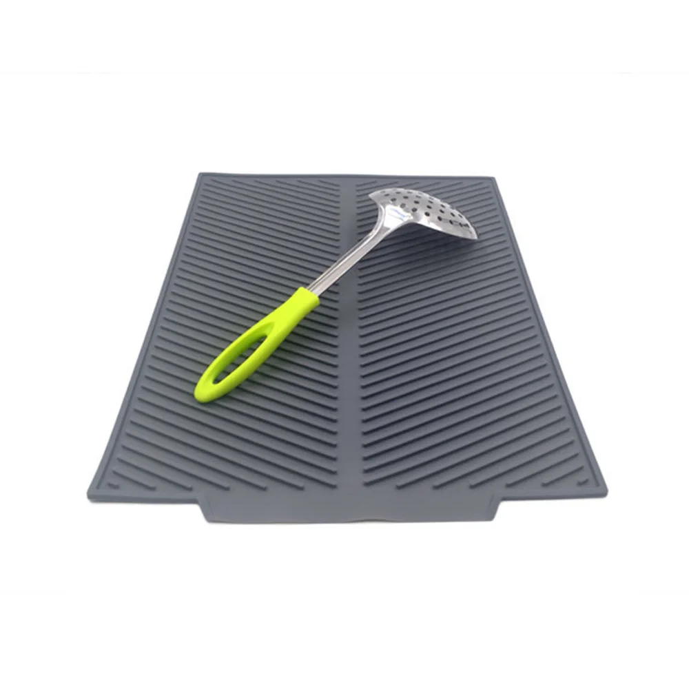  Silicone Square Dish Drying Mat Table Placemat Premium Heat Resistant Tableware Dishwaser Durable C