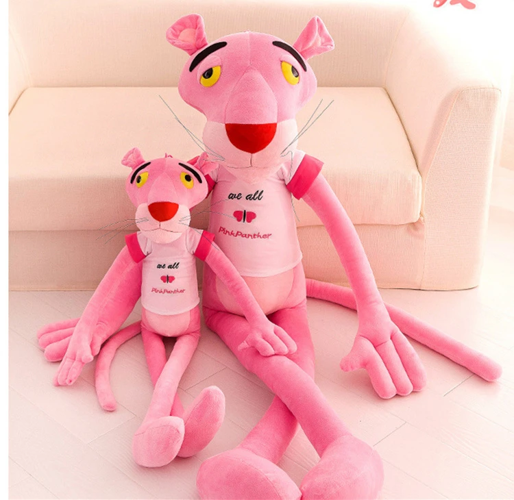 Muñeca de peluche de leopardo rosa para niña, de 160cm juguete de peluche  suave, ropa de vestir, Pantera Rosa, regalo para el Día de San  Valentín|Peluches y muñecos de peluche| - AliExpress