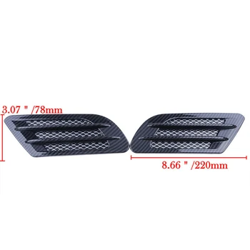

ABS plastic Air Vent Trim 220*78MM Black Decal Mouldings Set Universal