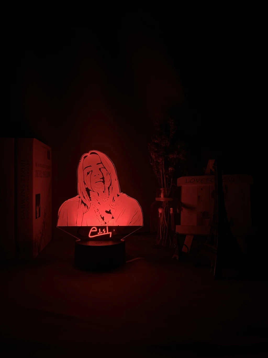 Американский певец-сочинитель Billie Eilish фигура светодиодный ночной Светильник для фанатов подарок для офиса домашний декоративный Ночной светильник прикроватная лампа для спальни