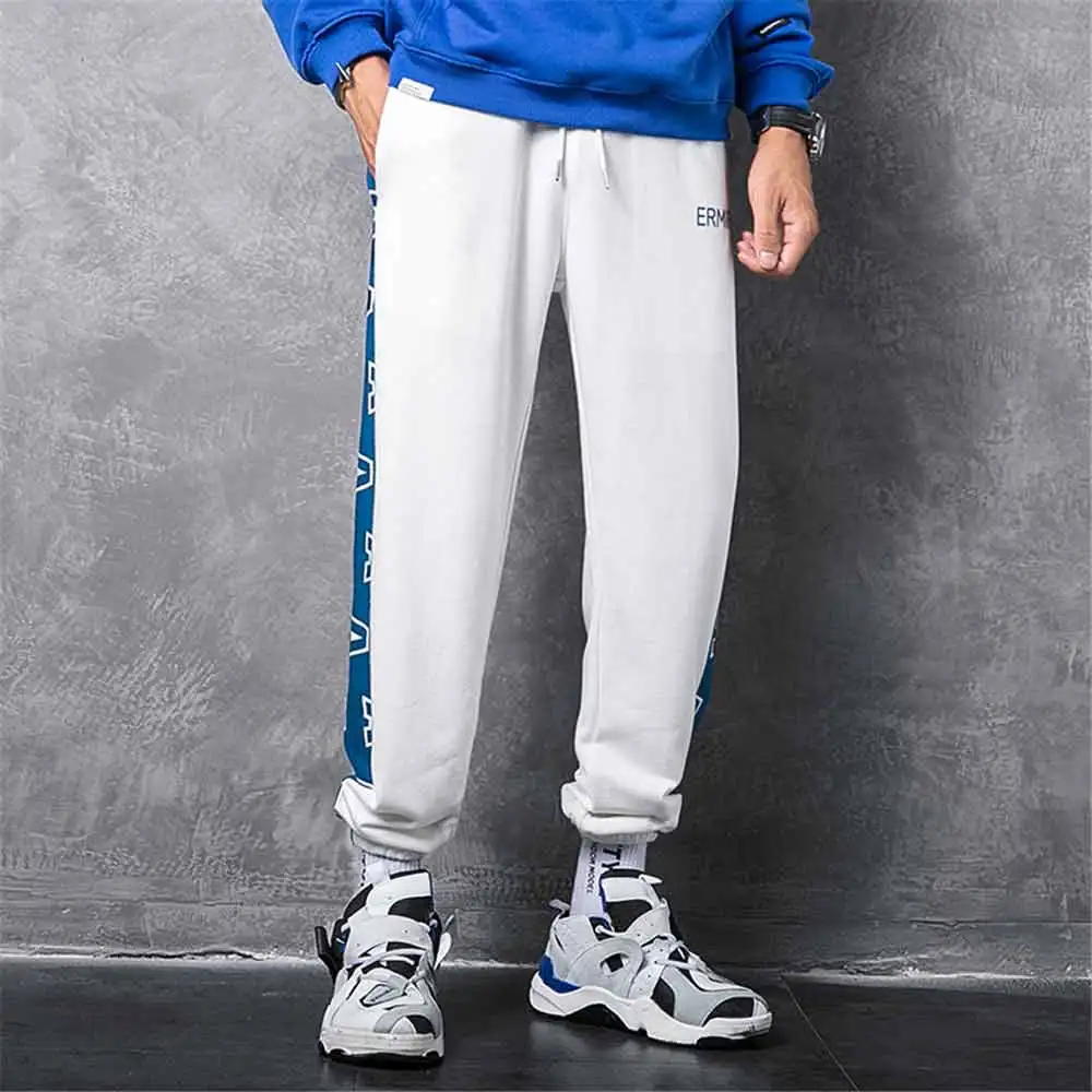 White WWKK модные спортивные штаны для бега мужские брюки для фитнеса спортивны фитнес штаны повседневные спортивные штаны для бега обтягивающие брюки - Цвет: White