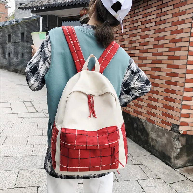 

Canvas Backpack Women's 2019 New Products Hipster Literature And Art Lightweight Backpack Fashion Simple Versatile School Bag