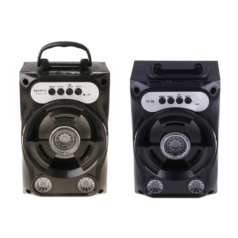 Large Size Bluetooth-compatible Speaker Wireless Sound System Bass Stereo with LED Light Support TF Card FM Radio Outdoor