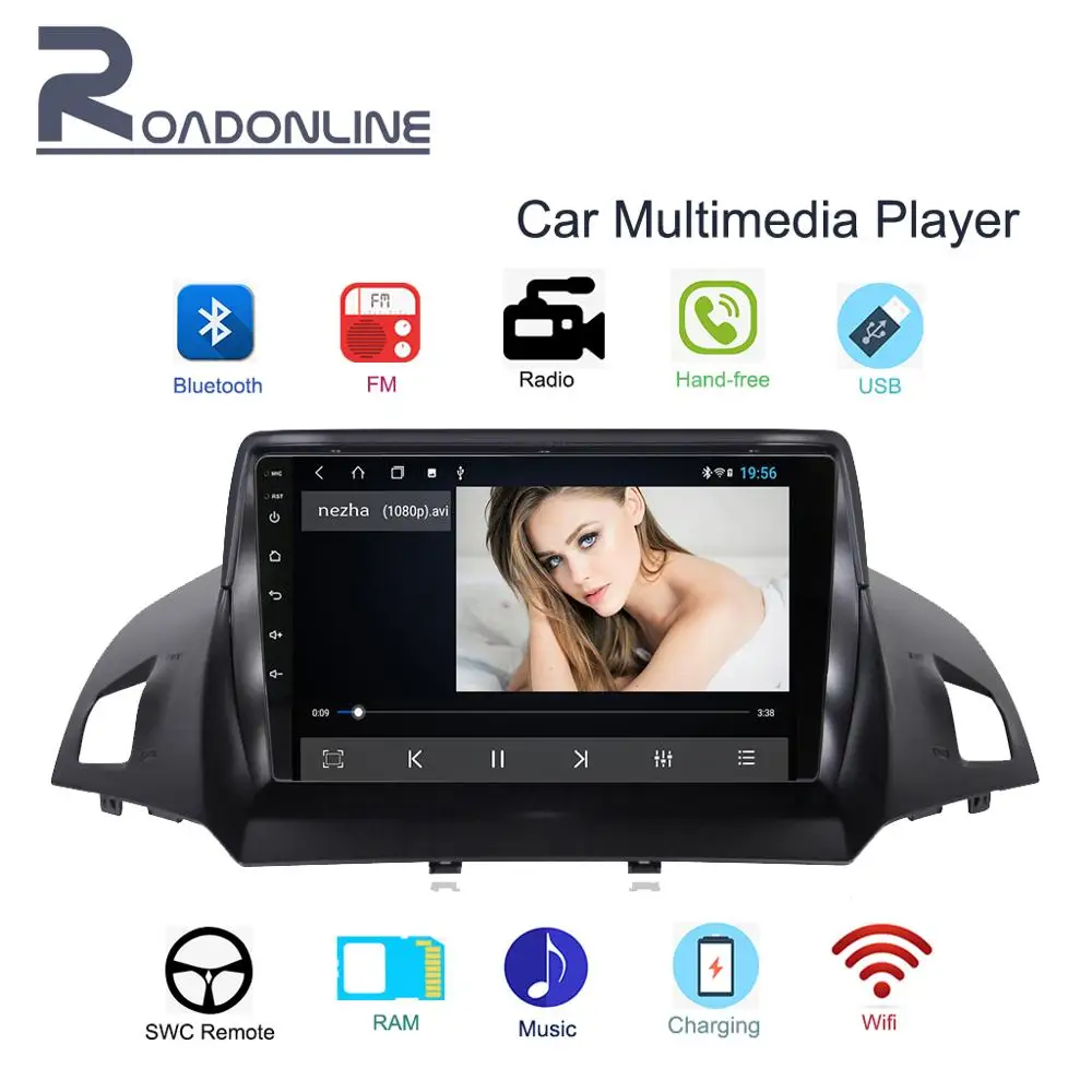 Sale Original Android 9’’HD 2Din Touchscreen Radio Stereo GPS Navigation System Support Bluetooth/WIFI/FM/AM/USB/AUX/MAP for 2015kuga 0