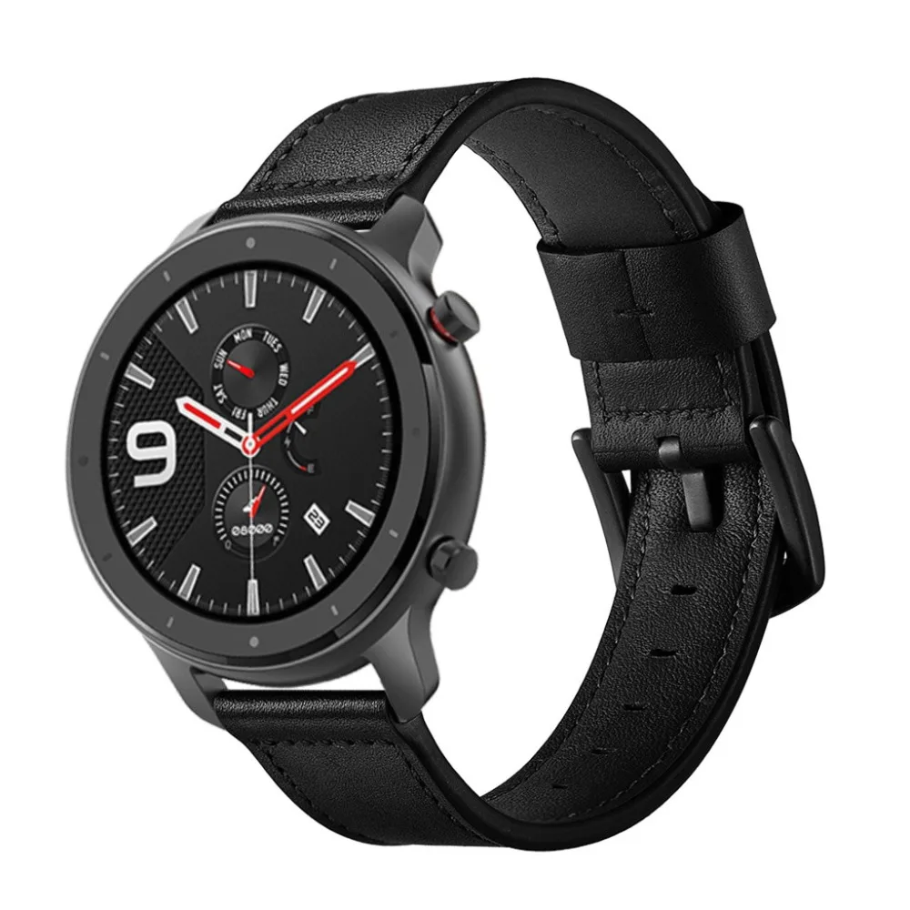 Сменный Браслет Кожаный ремешок для Xiaomi Huami AMAZFIT GTR часы 42 мм 47 мм аксессуары для умных часов#1028