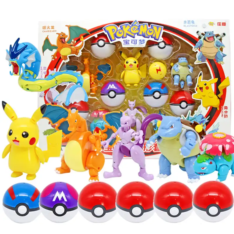 本物のポケモンpokeballポケットモンスターエルフボール変形おもちゃピカチュウリザードンgyaradosミュウツーアニメフィギュア模型キッズおもちゃ Null Aliexpress