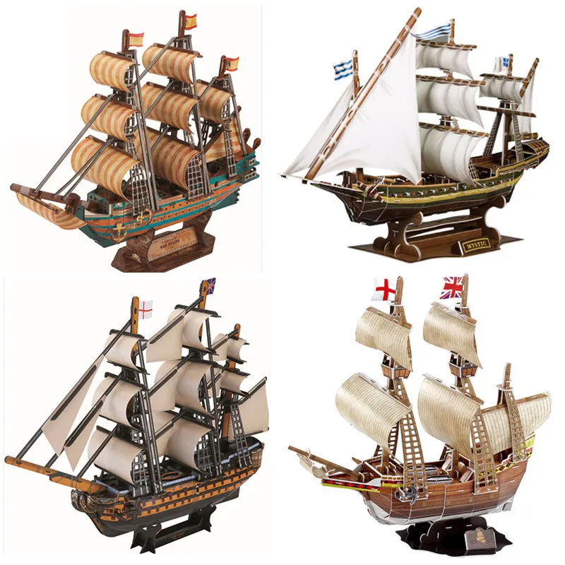 

Cross Border 3D Jigsaw Puzzle Battleship Aircraft Carrier Warship Science Assembled Children'S Educational Fight Inserted DIY To
