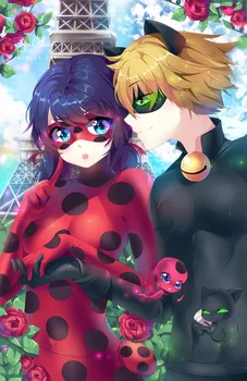 

JMINE Div 5D Love Kiss Ladybug Full Diamond Painting cross stitch kits art High Quality Cartoon 3D paint by diamonds