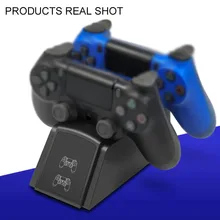 Для PS4 Зарядная база беспроводной игровой контроллер зарядное устройство двойная Зарядная база светодиодный светильник дисплей игровой контроллер зарядное устройство