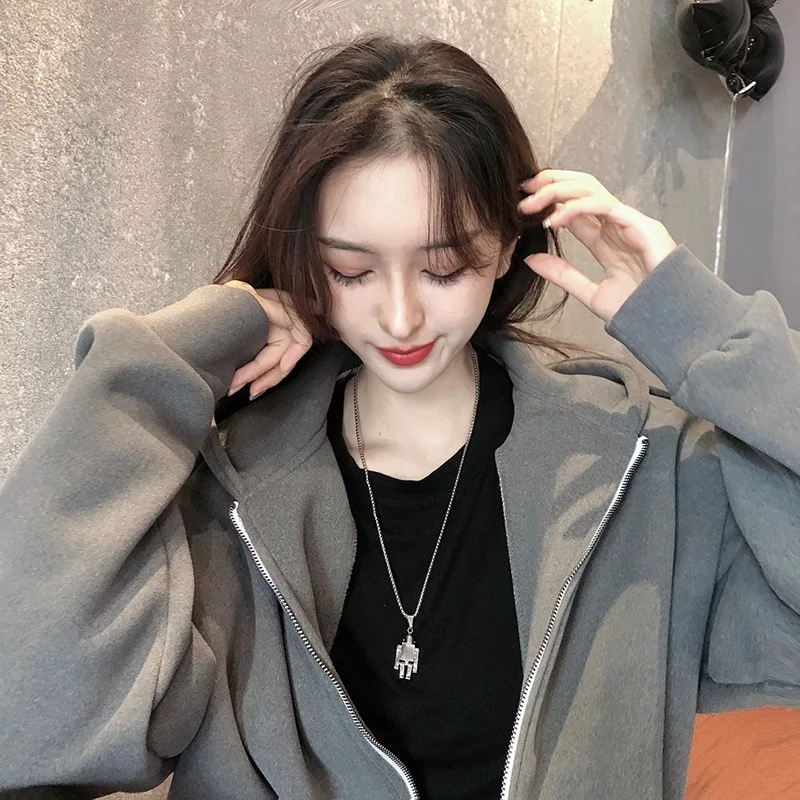 

Online Celebrity Metal Robot Necklace Women's New Style Accessories Pendants Simple Cool Versatile Long Sweater Chain