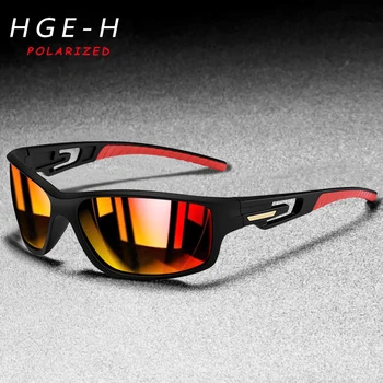 HGE-H Super fajne sportowe spolaryzowane okulary mężczyźni jazdy Night Vision okulary Ultra lekkie TR90 rama UV400 gogle N66 tanie i dobre opinie HEG-H CN (pochodzenie) Dla osób dorosłych Z tworzywa sztucznego polaryzacyjne MIRROR 45MM 67MM